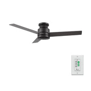 Carro Santana 52in 3-Blade Flush Mount Ceiling Fan | White Plywood Blades and White Finish | Low Ceiling Rooms & Bedrooms | Model CFW523E5-N10-W1-1-FM