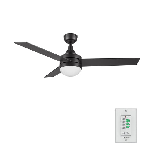 Carro Kimball 52in 3-Blade Ceiling Fan | Black Finish Plywood Blades with Integrated LED | Living Room & Bedroom | 52 x 52 x | Model CFW523E6-L12-B2-1