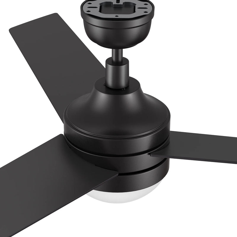 Carro Kimball 52in 3-Blade Ceiling Fan | Black Finish Plywood Blades with Integrated LED | Living Room & Bedroom | 52 x 52 x | Model CFW523E6-L12-B2-1