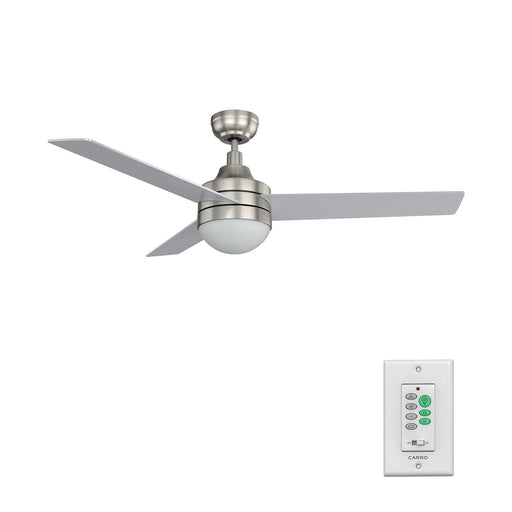 Carro Kimball 52in 3-Blade Ceiling Fan | Brushed Nickel Finish Plywood Blades with Integrated LED | Living Room & Bedroom | 52 x | Model CFW523E6-L12-SJ-1