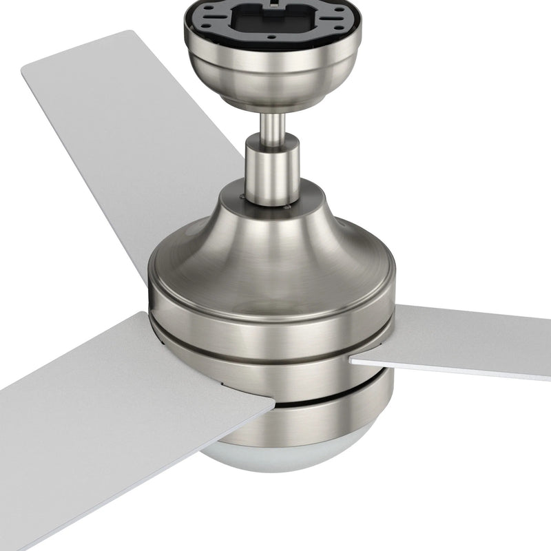 Carro Kimball 52in 3-Blade Ceiling Fan | Brushed Nickel Finish Plywood Blades with Integrated LED | Living Room & Bedroom | 52 x | Model CFW523E6-L12-SJ-1