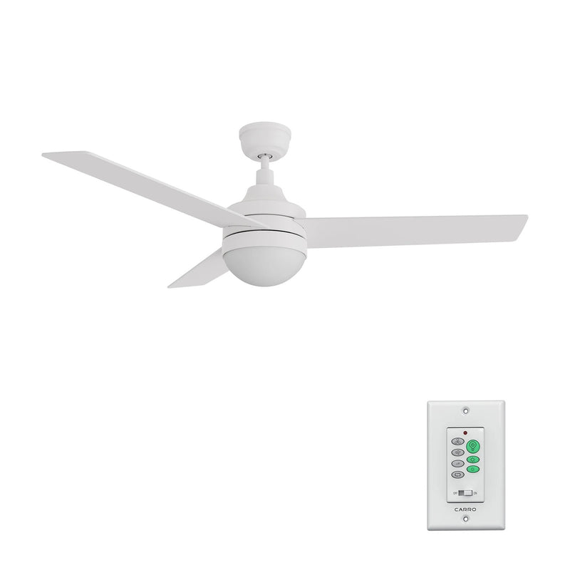 Carro Kimball 52in 3-Blade Ceiling Fan | White Plywood and Integrated LED | Living Room & Bedroom | 16.9 x 52 x 52 in | Model CFW523E6-L12-W1-1