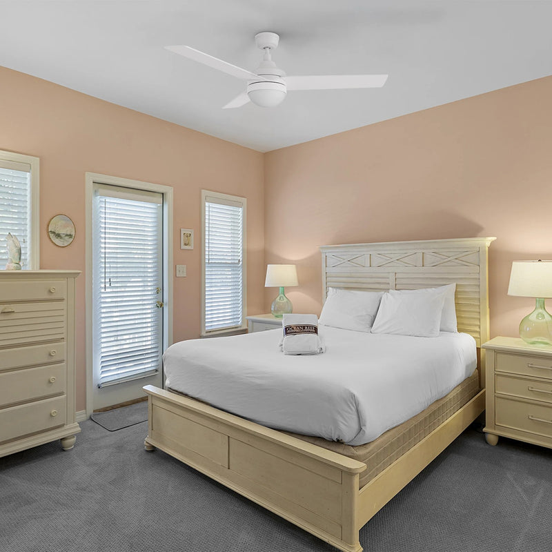 Carro Kimball 52in 3-Blade Ceiling Fan | White Plywood and Integrated LED | Living Room & Bedroom | 16.9 x 52 x 52 in | Model CFW523E6-L12-W1-1