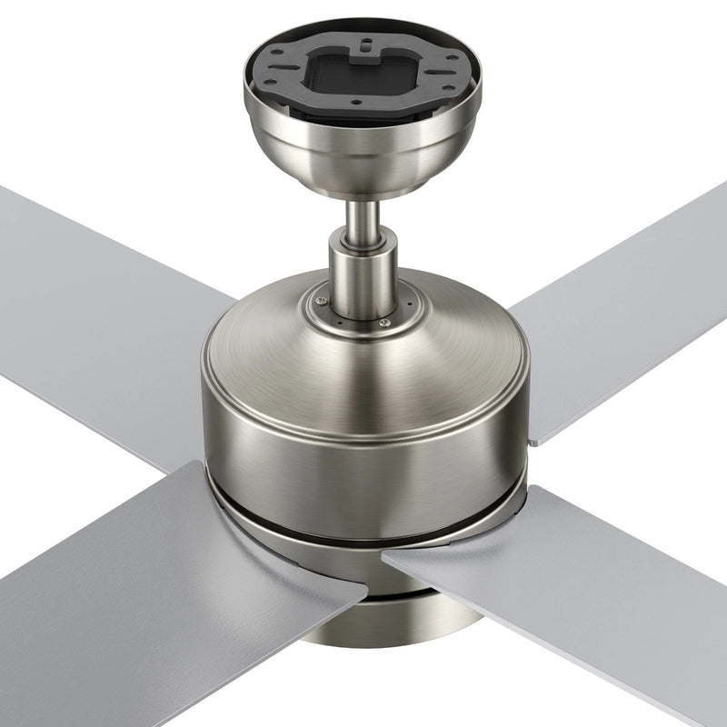 Carro Santana 52in 4-Blade Ceiling Fan | Brushed Nickel Plywood and Integrated LED | Living Room & Bedroom | 15.1 x 52 x 52 in | Model CFW524E5-L12-SJ-1