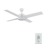 Carro Santana 52in 4-Blade Ceiling Fan | White Plywood Blades with Integrated LED | Living Room & Bedroom | 52 x 52 x 15.1 in | Model CFW524E5-L12-W1-1