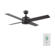 Carro Santana 52in 4-Blade Ceiling Fan | Black Plywood Blades with Wall Control | Living Room & Bedroom | 52 x 52 x 15.1 in | Model CFW524E5-N10-B2-1