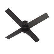 Carro Santana 52in Flush Mount Ceiling Fan | Black Plywood Blades with Wall Control | Low Ceiling Living Room & Bedroom | 52 | Model CFW524E5-N10-B2-1-FM