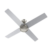 Carro Santana 52in 4-Blade Ceiling Fan | Brushed Nickel Plywood Blades | Bedroom & Living Room | 52 x 52 x 15.1 in, DC Motor | Model CFW524E5-N10-SJ-1