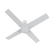 Carro Santana 52in 4-Blade Ceiling Fan | White Plywood Blades | Bedroom & Living Room | 52 x 52 x 15.1 in, DC Motor, Wall Control | Model CFW524E5-N10-W1-1