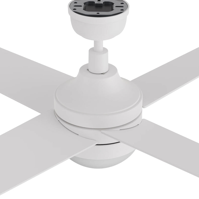 Carro Kimball 52in 4-Blade Ceiling Fan | Modern White and Plywood | Living Room & Bedroom | 52 x 52 x 16.9 in, Integrated LED | Model CFW524E6-L12-W1-1