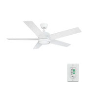 Carro Santana 52in 5-Blade Ceiling Fan | White Plywood Blades and Integrated LED | Living Room & Bedroom | 52 x 52 x 15 in | Model CFW525E5-L11-W1-1