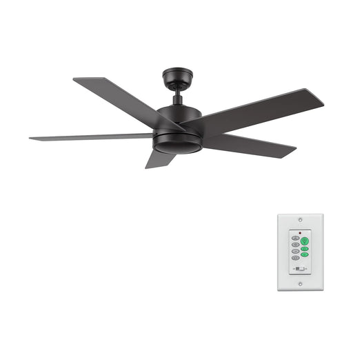Carro Santana 52in 5-Blade Ceiling Fan | Modern Black Plywood Blades | Living Room & Bedroom | 52 x 52 x 15 in, DC Motor | Model CFW525E5-N10-B2-1