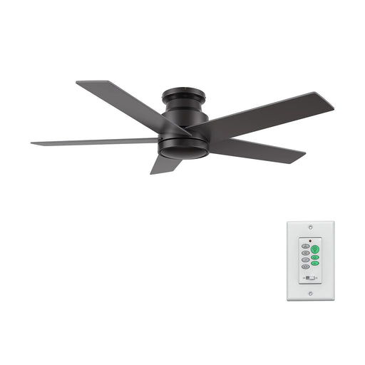 Carro Santana 52in 5-Blade Flush Mount Ceiling Fan | Modern Black Plywood Blades | Living Room & Bedroom | 52 x 52 x 11 in | Model CFW525E5-N10-B2-1-FM