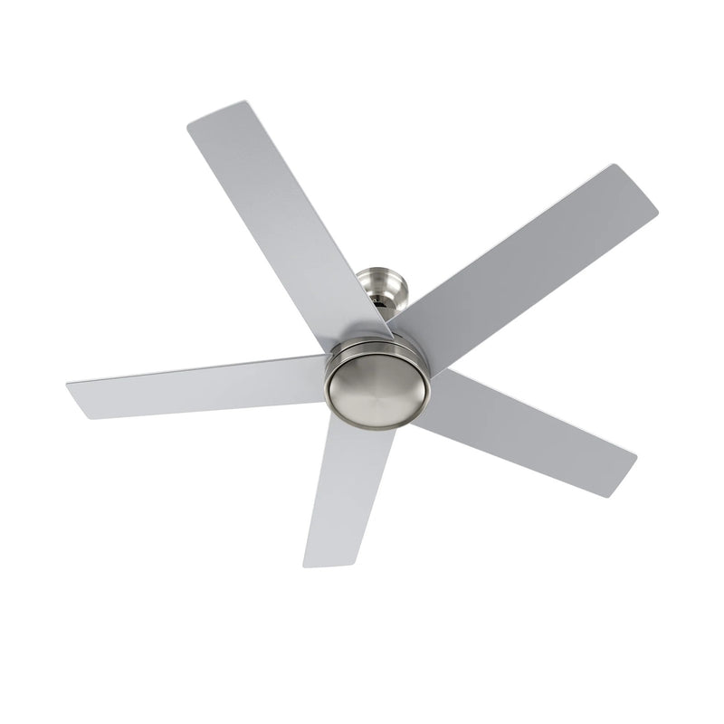 Carro Santana 52in 5-Blade Ceiling Fan | Modern Brushed Nickel Plywood Blades | Living Room & Bedroom | 52 x 52 x 15 in, DC Motor | Model CFW525E5-N10-SJ-1