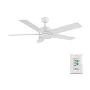 Carro Santana 52in 5-Blade Ceiling Fan | Modern White and Plywood | Living Room & Bedroom | 52 x 52 x 15 in | Model CFW525E5-N10-W1-1