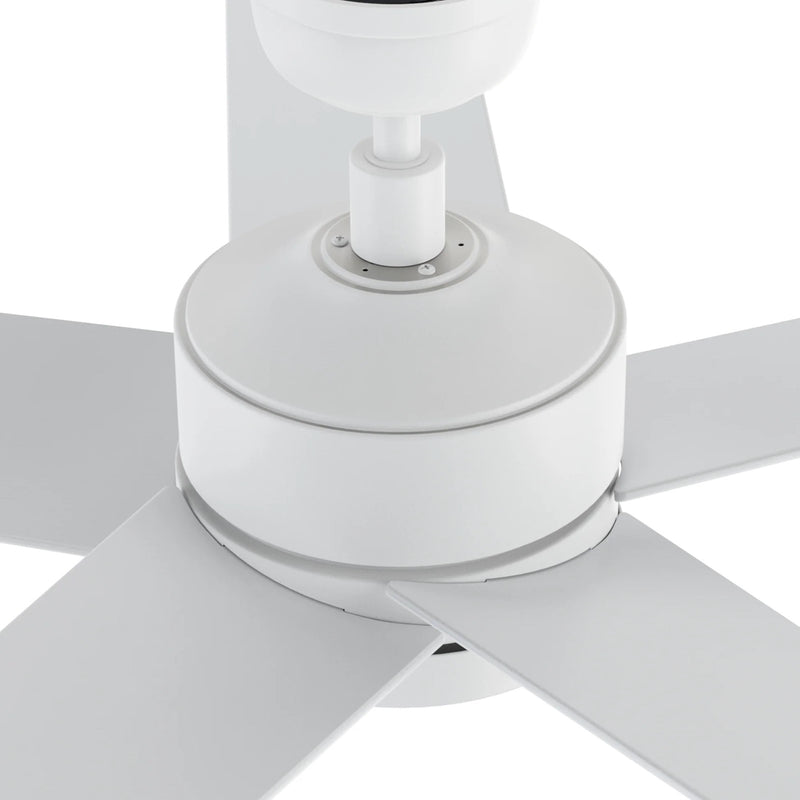 Carro Santana 52in 5-Blade Ceiling Fan | Modern White and Plywood | Living Room & Bedroom | 52 x 52 x 15 in | Model CFW525E5-N10-W1-1