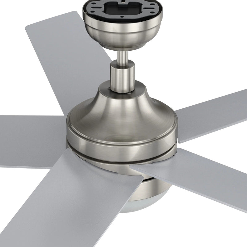 Carro Kimball 52in 5-Blade Ceiling Fan | Brushed Nickel Plywood Blades with Integrated LED | Living Room & Bedroom | 52 x 52 x | Model CFW525E6-L11-SJ-1