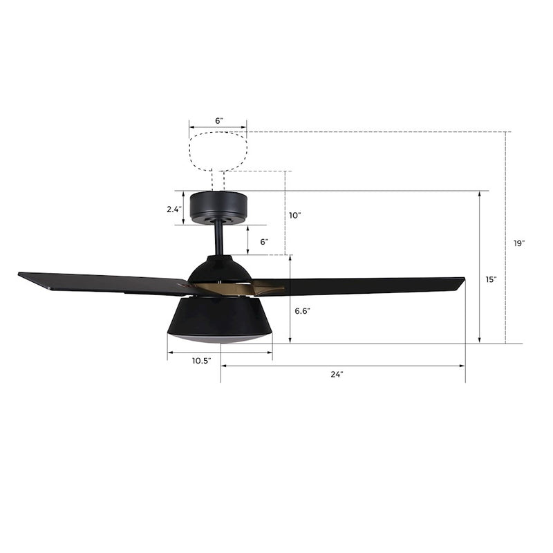 Carro Kenora 48" Ceiling Fan/Remote/Light Kit