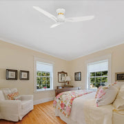 Carro Calen 44in 3-Blade Smart Ceiling Fan | White Gold Plywood | Living Room & Covered Patio | 44 x 44 x 10.4 in, Flush | Model SFR443J3-L11-W1-1-FMA