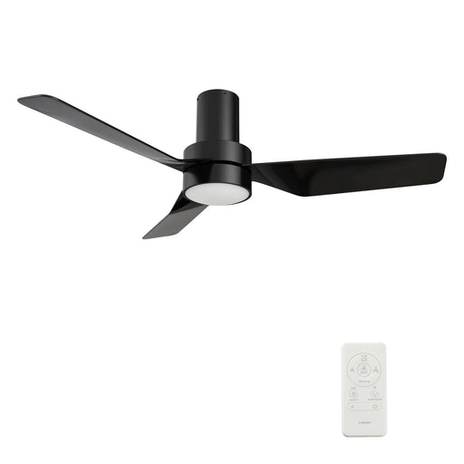 Carro Porter 44in 3-Blade Flush Smart Ceiling Fan | Black ABS Blades and Integrated 4000K LED | Living Room & Bedroom | 44 x | Model SFR443N2-L11-B2-1-FM