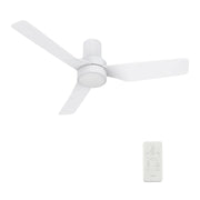 Carro Porter 44in 3-Blade Flush Smart Ceiling Fan | White ABS Blades and Integrated 4000K LED | Living Room & Bedroom | 44 x | Model SFR443N2-L11-W1-1-FM