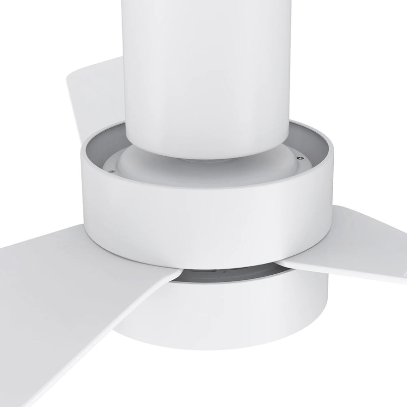Carro Porter 44in 3-Blade Flush Smart Ceiling Fan | White ABS Blades and Integrated 4000K LED | Living Room & Bedroom | 44 x | Model SFR443N2-L11-W1-1-FM