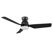 Carro Kensee 44in Flush Smart Ceiling Fan | Black ABS Blades with Integrated LED | Living Room & Bedroom | 44 x 44 x 11 in | Model SFR443N5-L12-B2-1-FM