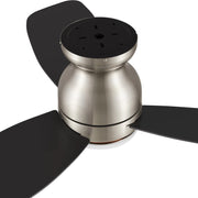 Carro Trento 44in 3-Blade Flush Smart Ceiling Fan | Brushed Nickel Plywood Blades and Integrated 4000K LED | Living Room & | Model SFR443Q-L12-S2-1-FM