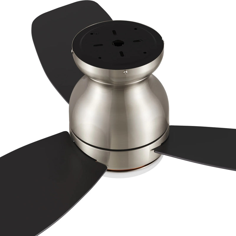 Carro Trento 44in 3-Blade Flush Smart Ceiling Fan | Brushed Nickel Plywood Blades and Integrated 4000K LED | Living Room & | Model SFR443Q-L12-S2-1-FM