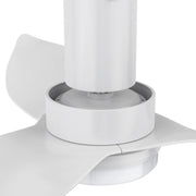 Carro Ryna 45in 3-Blade Flush Smart Ceiling Fan | Modern White ABS and Integrated LED | Bedroom & Living Room | 11.2 x 45 x | Model SFR453V2-L12-W1-1-FM