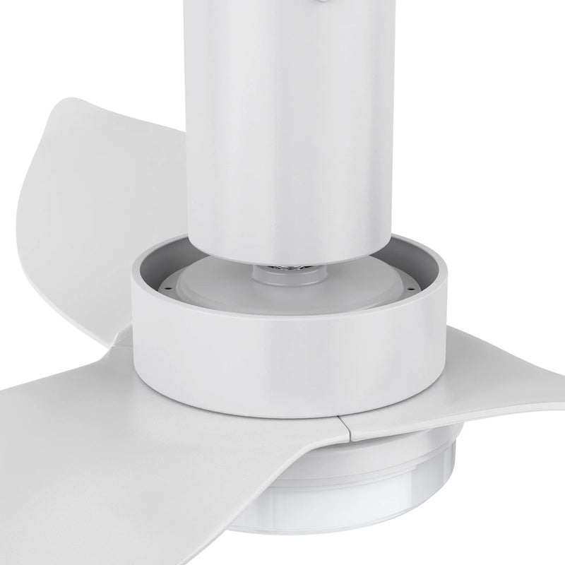Carro Ryna 45in 3-Blade Flush Smart Ceiling Fan | Modern White ABS and Integrated LED | Bedroom & Living Room | 11.2 x 45 x | Model SFR453V2-L12-W1-1-FM