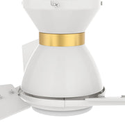 Carro Calen 48in 3-Blade Smart Ceiling Fan | White Gold Plywood Blades | Living Room & Covered Patio | 48 x 48 x 10.4 in | Model SFR483J3-L11-W1-1-FMA
