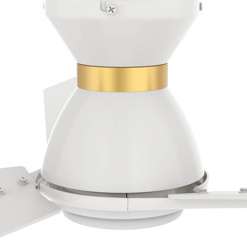 Carro Calen 48in 3-Blade Smart Ceiling Fan | White Gold Plywood Blades | Living Room & Covered Patio | 48 x 48 x 10.4 in | Model SFR483J3-L11-W1-1-FMA