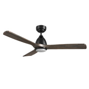 Carro Akron 48in 3-Blade Smart Ceiling Fan | Black Solid Wood Blades | Living Room & Covered Patio | 48 x 48 x 14.4 in, Angled | Model SFR483N3-L11-BM3-1