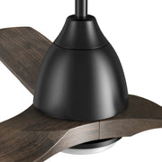 Carro Akron 48in 3-Blade Smart Ceiling Fan | Black Solid Wood Blades | Living Room & Covered Patio | 48 x 48 x 14.4 in, Angled | Model SFR483N3-L11-BM3-1