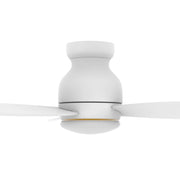 Carro Trento 48in 3-Blade Smart Ceiling Fan | White Motor and White Plywood Blades | Living Room & Covered Patio | 48 x 48 x | Model SFR483Q-L12-W1-1-FM