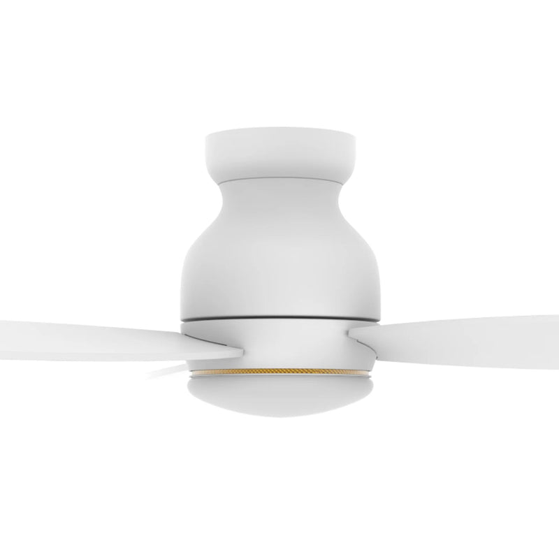 Carro Trento 48in 3-Blade Smart Ceiling Fan | White Motor and White Plywood Blades | Living Room & Covered Patio | 48 x 48 x | Model SFR483Q-L12-W1-1-FM