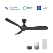 Carro Kiama 52in Smart Ceiling Fan | Black ABS Blades | Living Room & Bedroom | 52 x 52 x 11.7 in | Model SFR523A-N10-B2-1