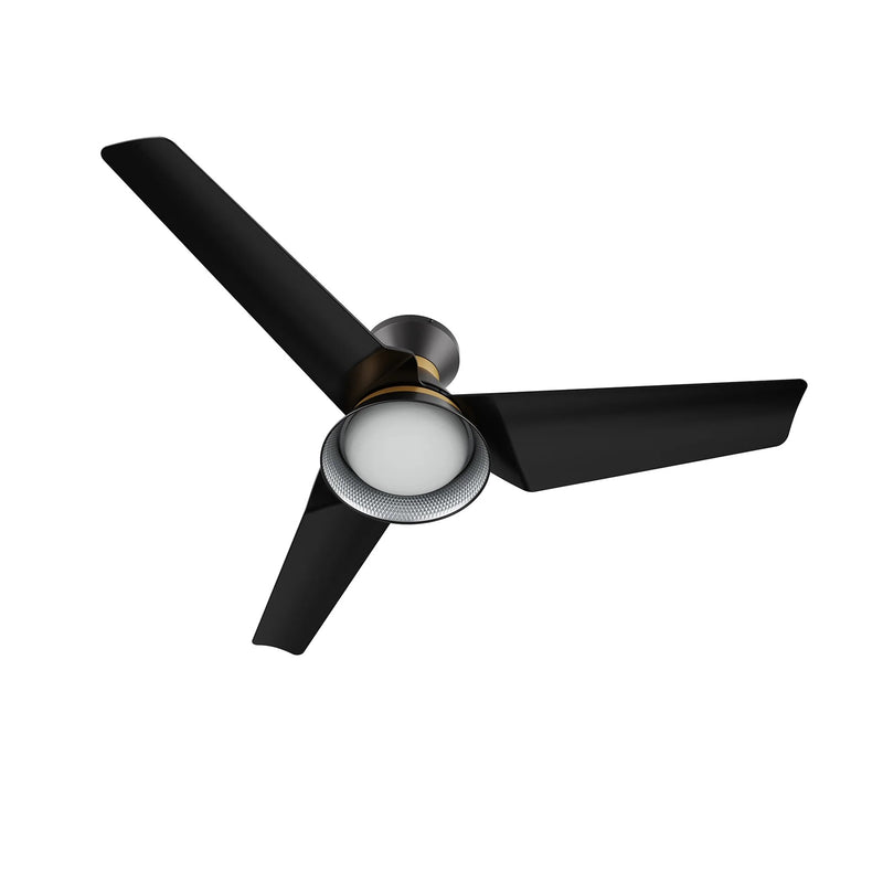 Carro Kreis 52in Flush Mount Smart Ceiling Fan | Black Gold ABS Blades | Living Room & Great Room | 52 x 52 x 11.6 in | Model SFR523A1-L12-B2-1-FMA