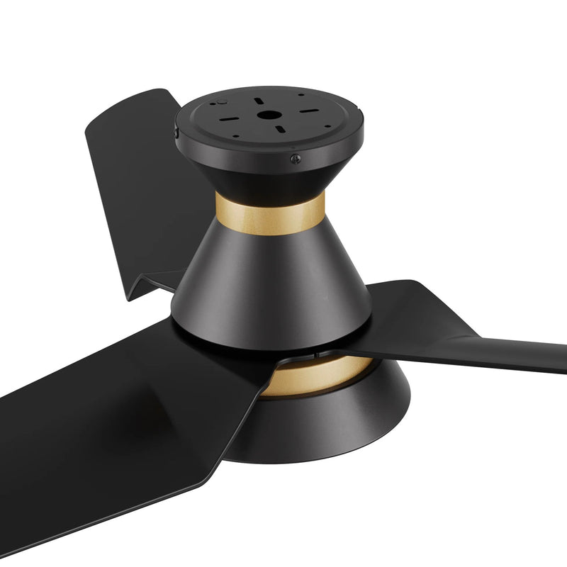 Carro Kreis 52in Flush Mount Smart Ceiling Fan | Black Gold ABS Blades | Living Room & Great Room | 52 x 52 x 11.6 in | Model SFR523A1-L12-B2-1-FMA