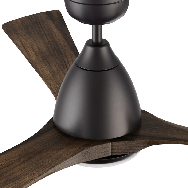 Carro Nicolet 52in 3-Blade Smart Ceiling Fan | Modern Black and Light Brown Solid Wood Blades | Living Room & Covered Patio | Model SFR523A2-L12-BM3-1