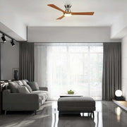 Carro Nicolet 52in 3-Blade Flush Mount Smart Ceiling Fan | Brushed Nickel Solid Wood Blades and Integrated LED | Living Room | Model SFR523A2-L12-SM2-1-FM