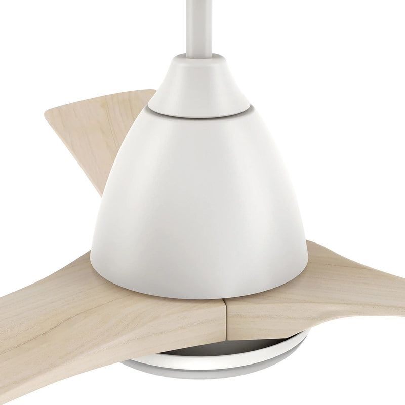 Carro Nicolet 52in Smart Ceiling Fan | White Solid Wood Blades with Integrated LED | Living Room & Covered Patio | 52 x 52 x | Model SFR523A2-L12-WM1-1