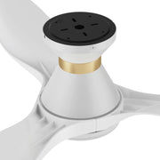 Carro Merton 52in Smart Ceiling Fan | White ABS Blades with Integrated LED | Living Room & Bedroom | 52 x 52 x 11 in Flush | Model SFR523A4-L12-W1-1-FMA