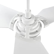 Carro Kaj 52in 3-Blade Smart Ceiling Fan with LED Light | White Finish and Plywood Blades | Indoor & Covered Patio | 52 x 52 x | Model SFR523B-L12-W1-1