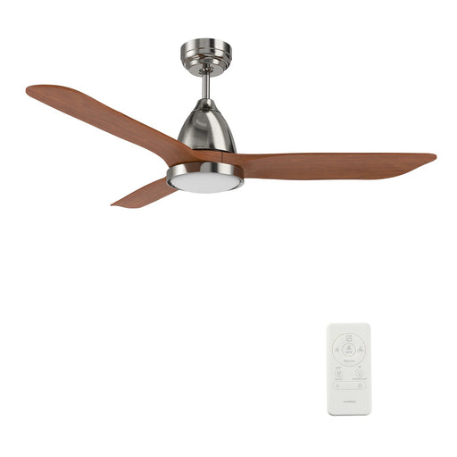 Carro Garrick 52in 3-Blade Smart Ceiling Fan | Brushed Nickel Plywood Blades and Motor | Living Room & Covered Patio | 52 x 52 | Model SFR523F3-L12-SM2-1