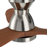 Carro Garrick 52in 3-Blade Flush Mount Smart Ceiling Fan | Soft Modern Brushed Nickel Solid Wood Blades | Living Room & | Model SFR523F3-L12-SM2-1-FM