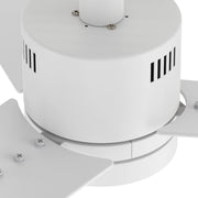 Carro Montgomery 52in 3-Blade Smart Ceiling Fan | White and Plywood | Living Room & Great Room | 52 x 52 x 13.2 in | Model SFR523G3-L11-W1-1
