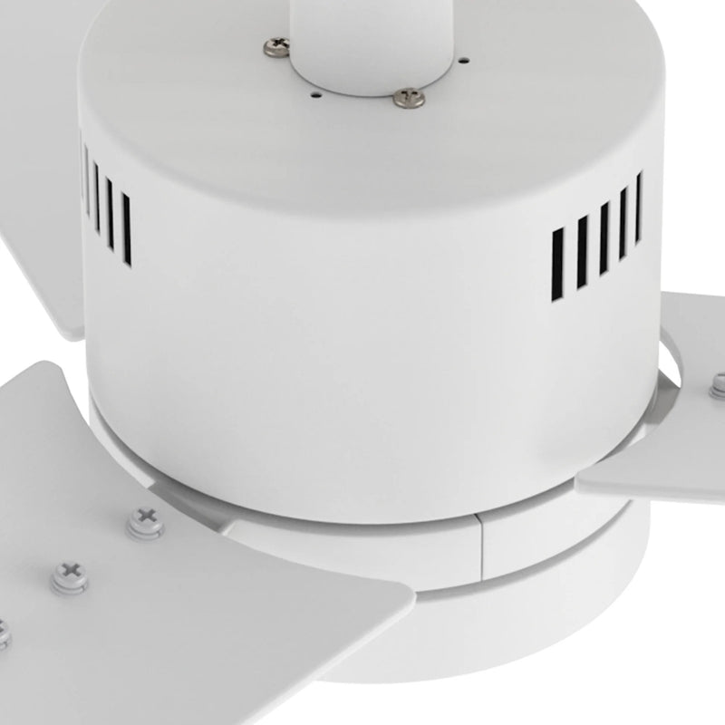 Carro Montgomery 52in 3-Blade Smart Ceiling Fan | White and Plywood | Living Room & Great Room | 52 x 52 x 13.2 in | Model SFR523G3-L11-W1-1