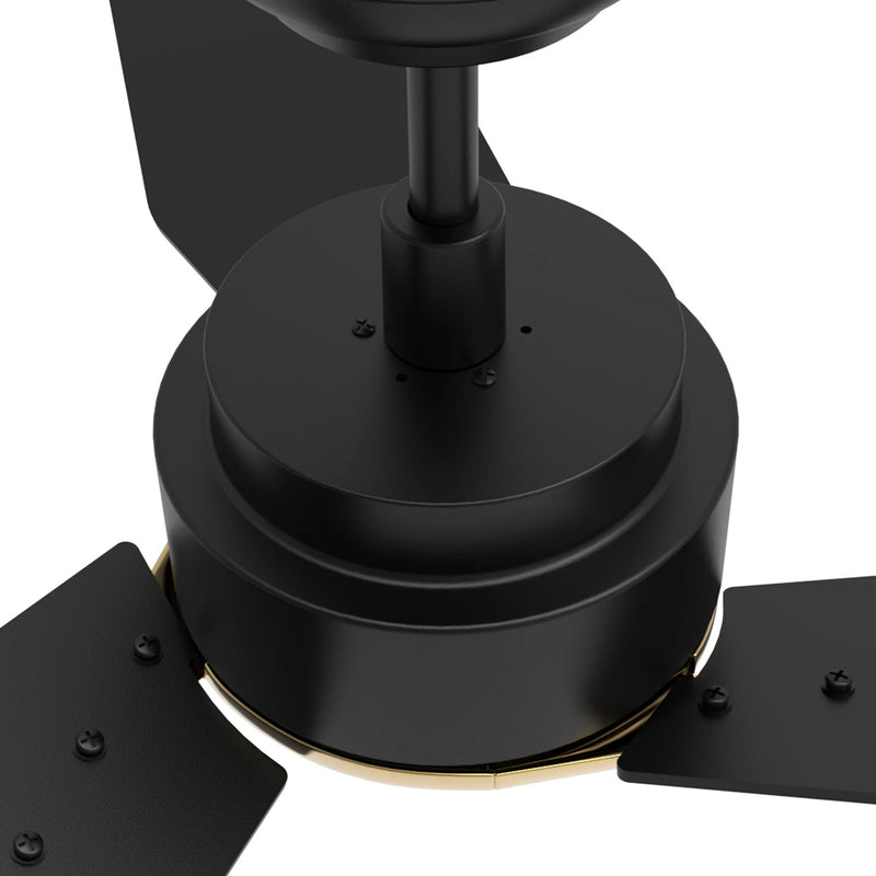 Carro Calen 52in 3-Blade Smart Ceiling Fan | Black Gold and Plywood | Living Room & Covered Patio | 52 x 52 x 13.2 in | Model SFR523J3-L11-B2-1G